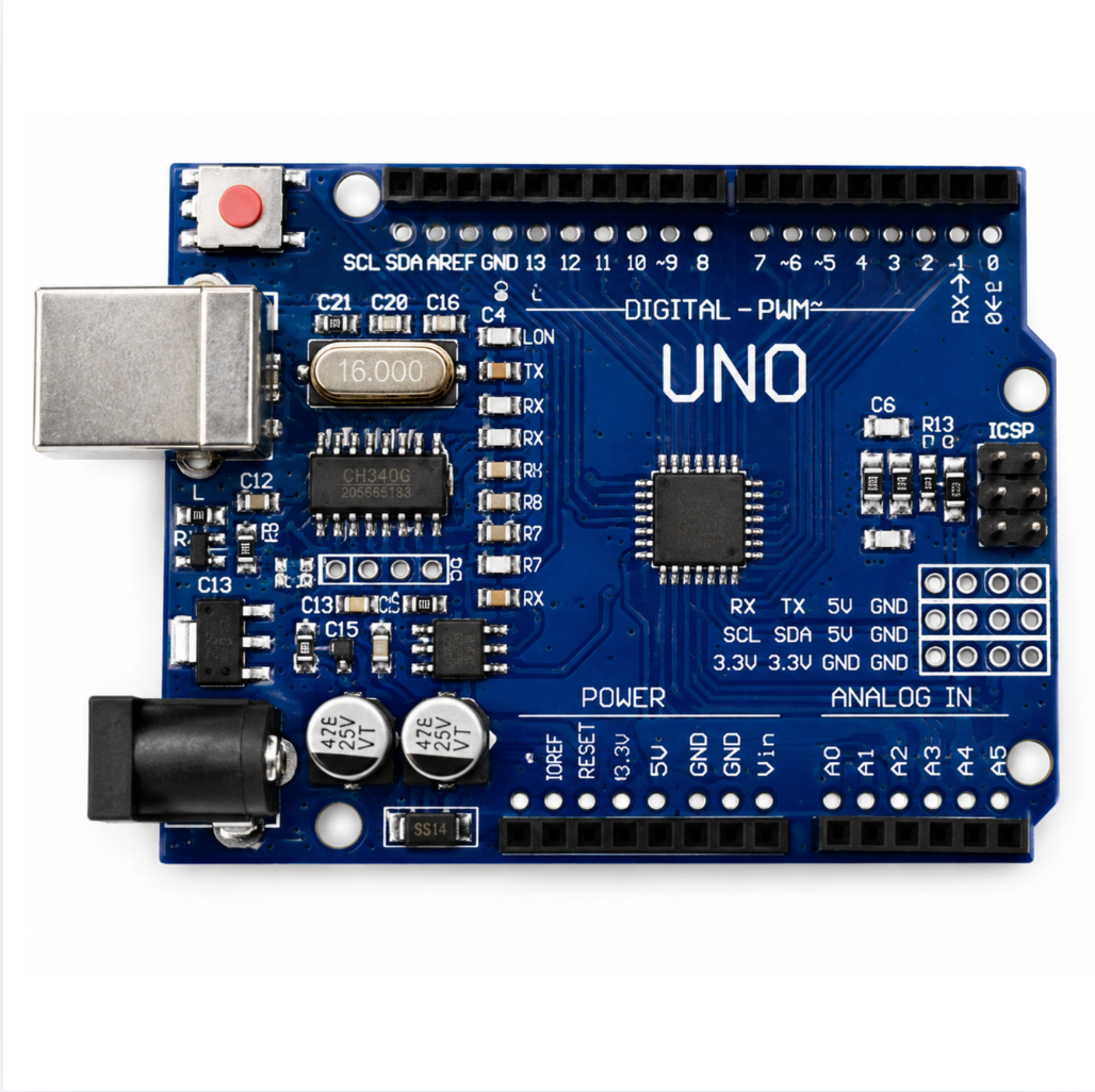 Arduino Uno R3 Compatible Board CH340 (SMD, ATmega328P) – Premium Quality